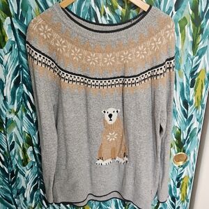 Tommy Hilfiger Polar Bear Women's Sweater Grey - Size XL